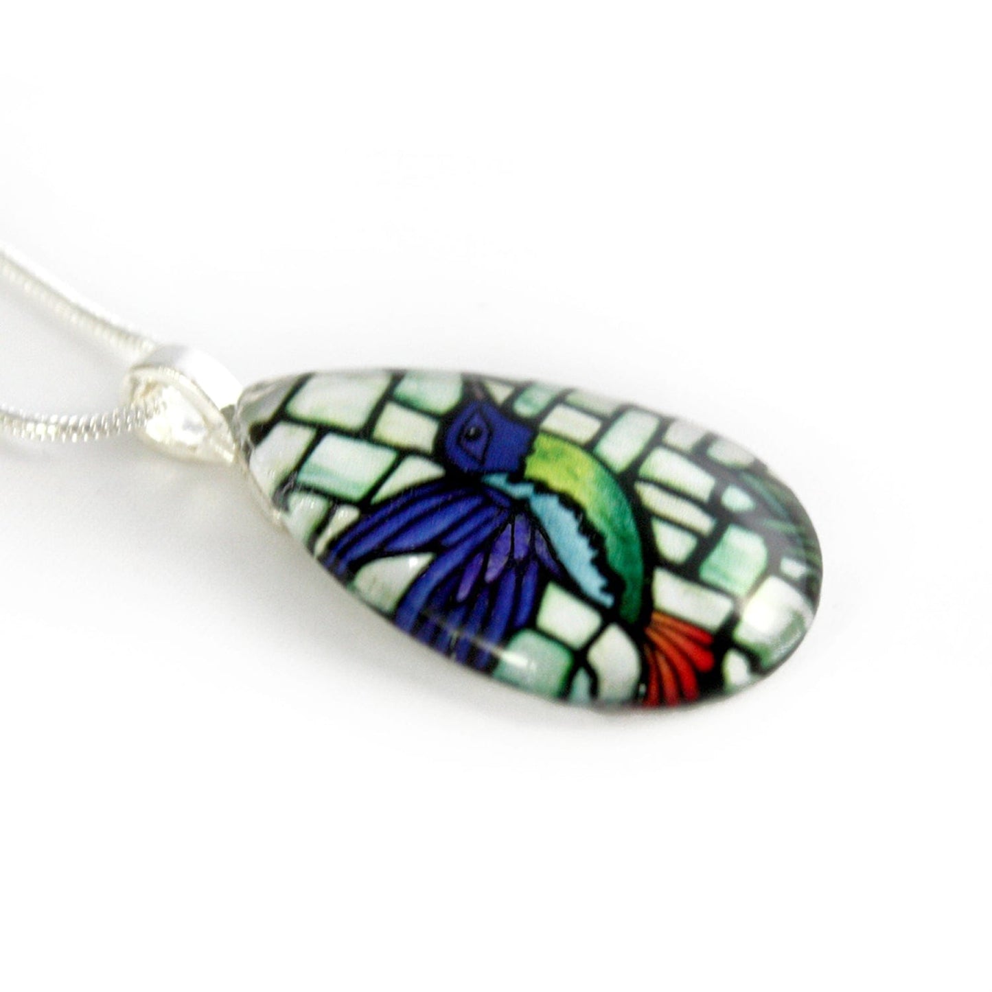 Hummingbird Teardrop Necklace