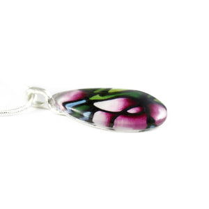 Snapdragon Flower Teardrop Necklace