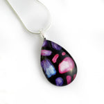 Load image into Gallery viewer, 50% Off - Abstract Pink and Purple Teardrop Necklace
