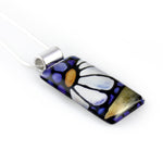 Load image into Gallery viewer, White Daisy Necklace - Rectangle Pendant
