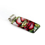 Load image into Gallery viewer, Peony Flower Necklace - Rectangle Pendant
