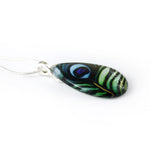 Load image into Gallery viewer, Peacock Feather Teardrop Necklace
