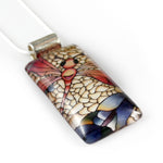 Load image into Gallery viewer, Red Dragonfly Necklace - Rectangle Pendant
