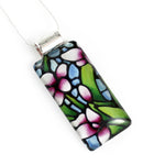 Load image into Gallery viewer, Snapdragon Flower Necklace - Rectangle Pendant
