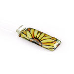 Load image into Gallery viewer, Yellow Daisy Flower Necklace - Rectangle Pendant
