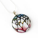 Load image into Gallery viewer, Lotus Flower Necklace - Circle Pendant
