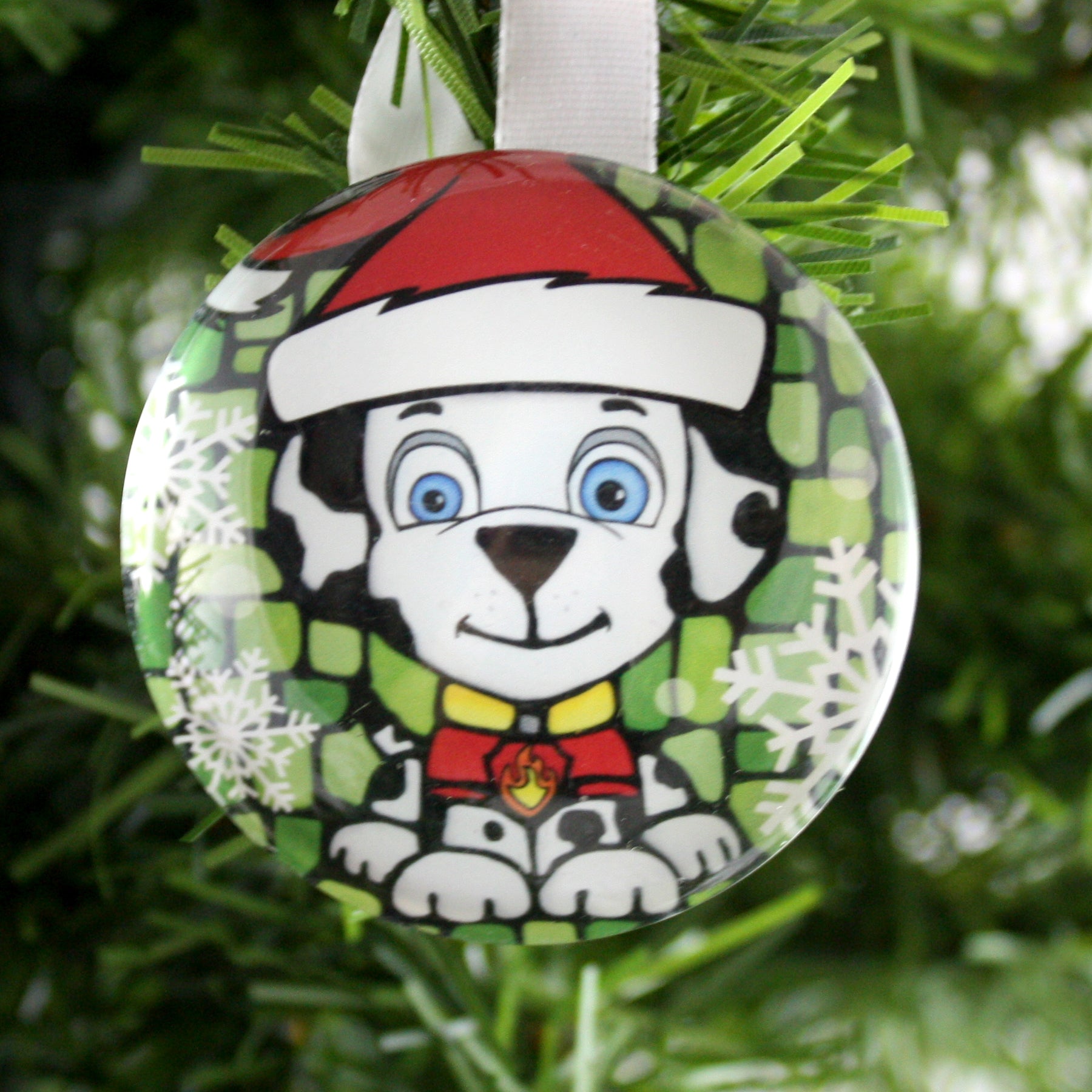 Paw Patrol Marshall Glass Ornament