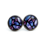 Load image into Gallery viewer, 50% Off - Abstract Purple Stud Earrings
