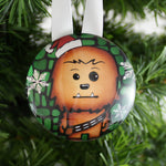 Load image into Gallery viewer, Chewbacca Glass Ornament
