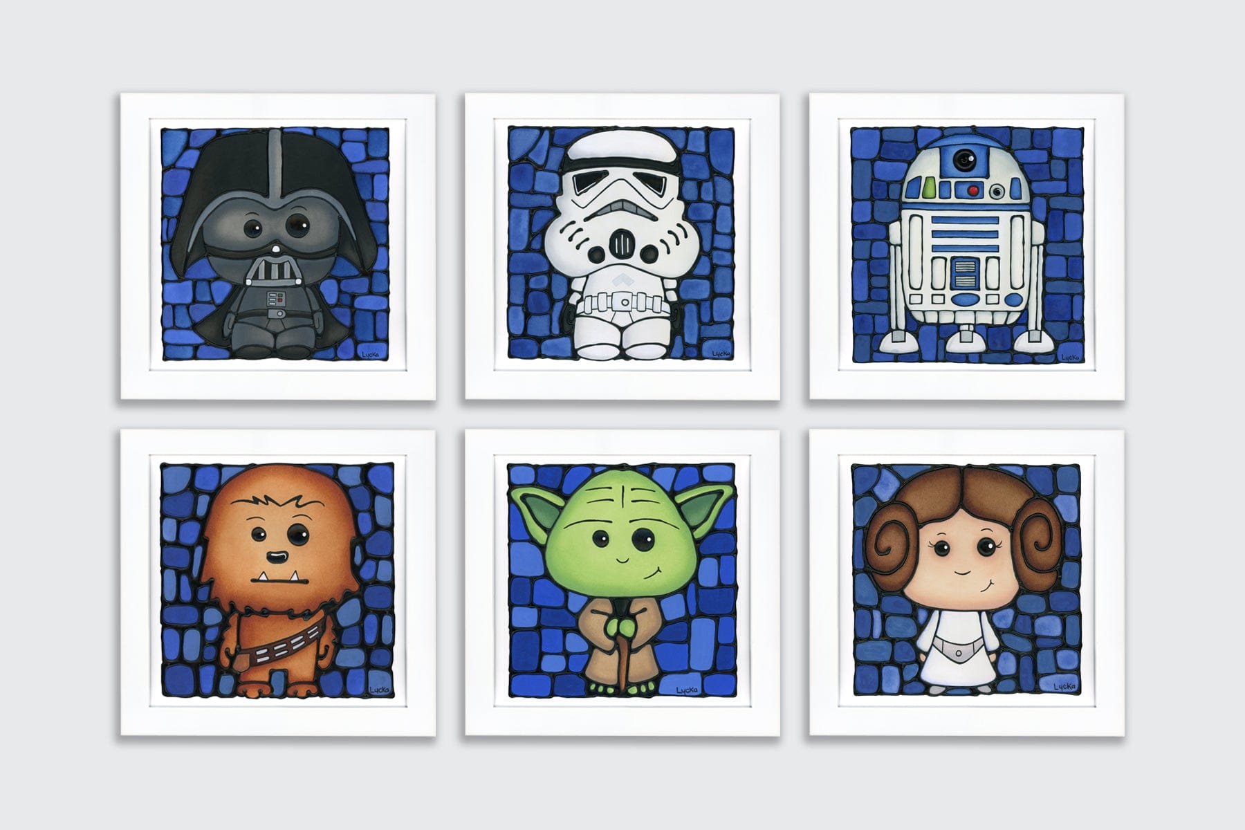 Cute Sci-Fi Set of 6 Nursery Wall Art Prints