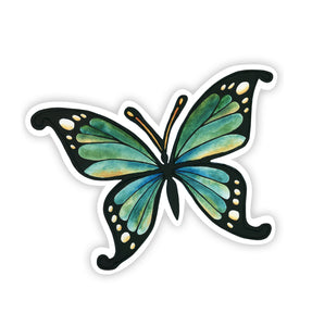 Turquoise Butterfly Vinyl Sticker