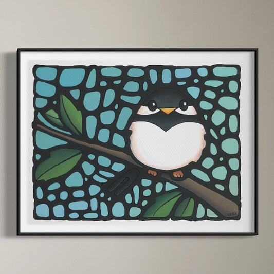 Chickadee Bird Wall Art Print