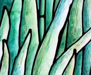 Yellow Daffodil Original Painting 30 x 30 inches