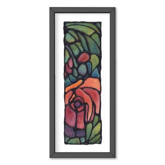 Red Rose Original Painting Framed