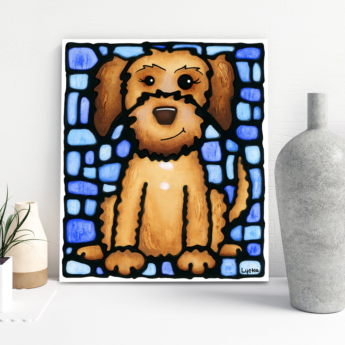 Custom Pet Portrait Painting With Name