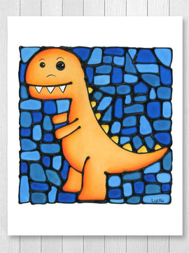 Tyrannosaurus Rex Dinosaur Nursery Wall Art Print