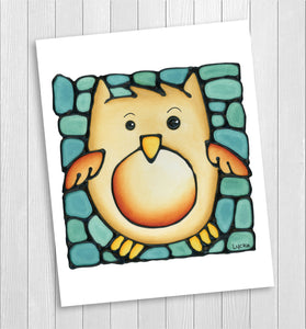 Owl Nursery Wall Art Print
