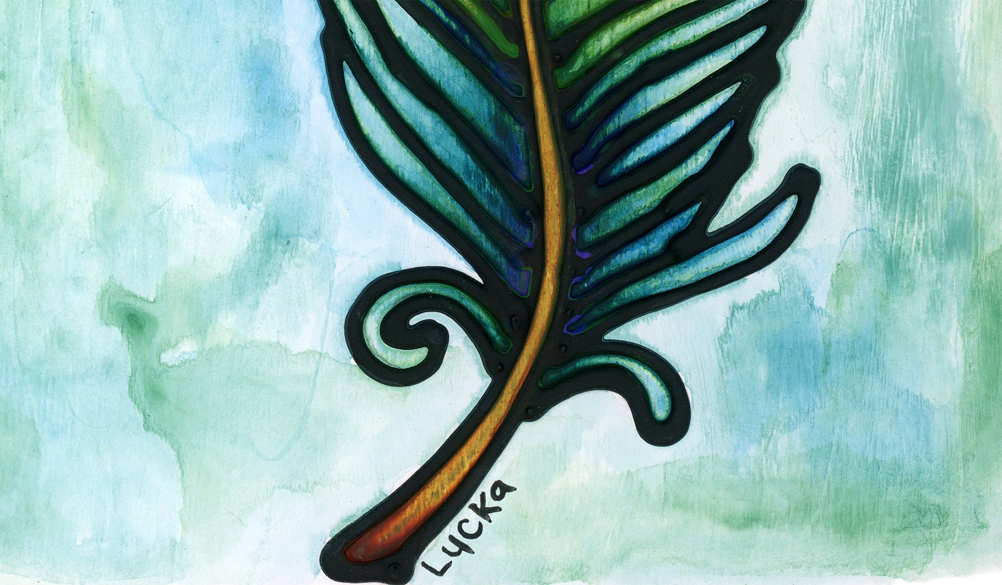 Peacock Feather Original Painting