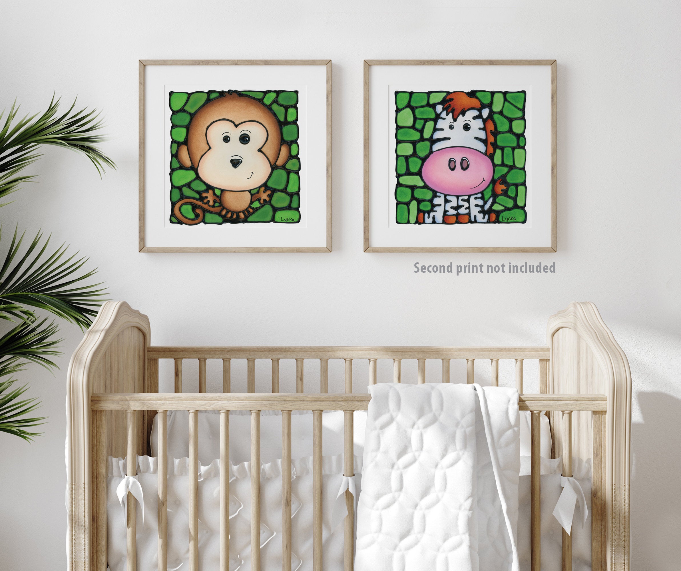 Monkey Nursery Wall Art Print