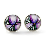 Load image into Gallery viewer, Iris Flower Stud Earrings
