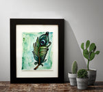 Load image into Gallery viewer, Peacock Feather Original Painting
