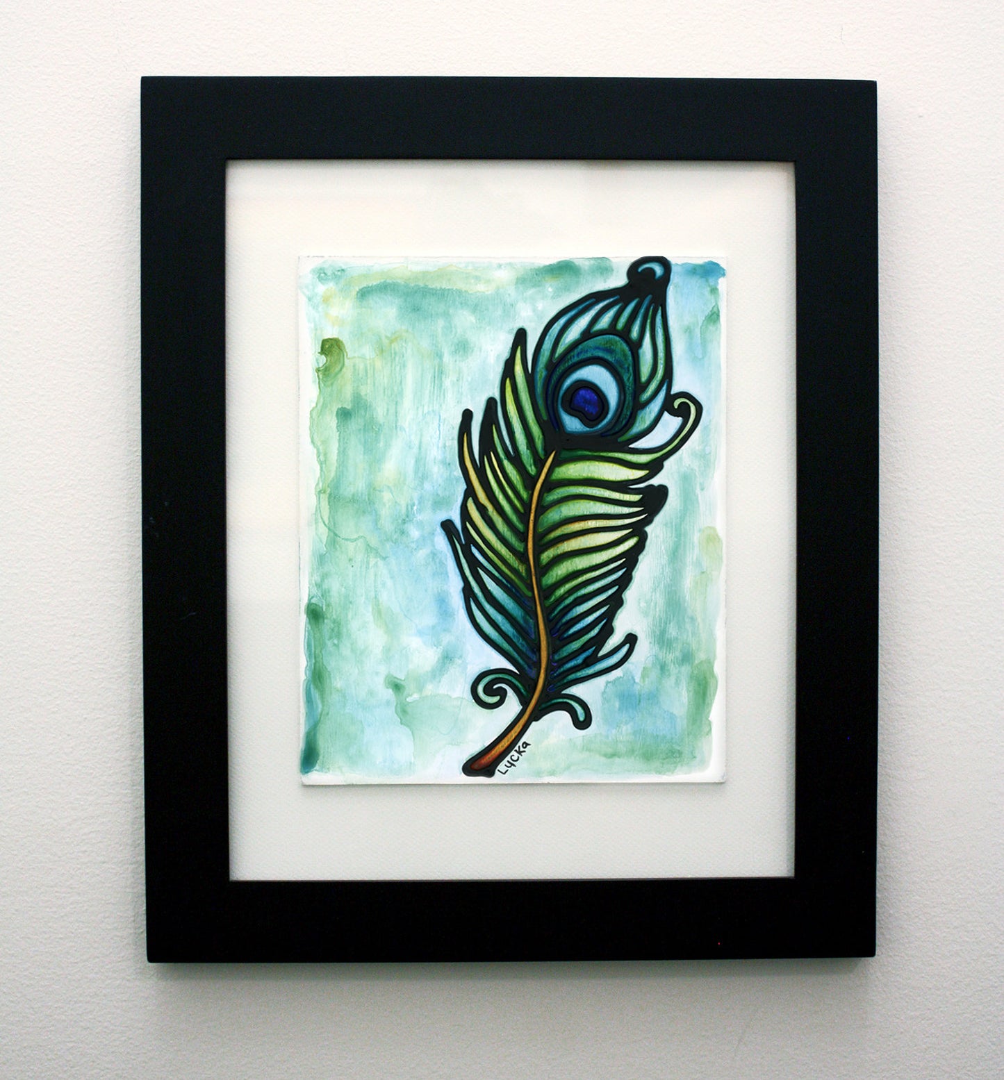 Peacock Feather Original Painting