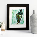 Load image into Gallery viewer, Peacock Feather Original Painting
