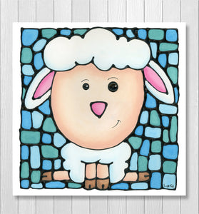 Lamb Nursery Wall Art Print