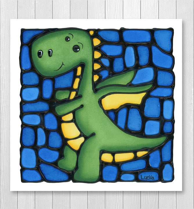 Dragon Nursery Wall Art Print