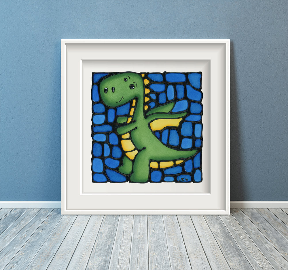 Dragon Nursery Wall Art Print