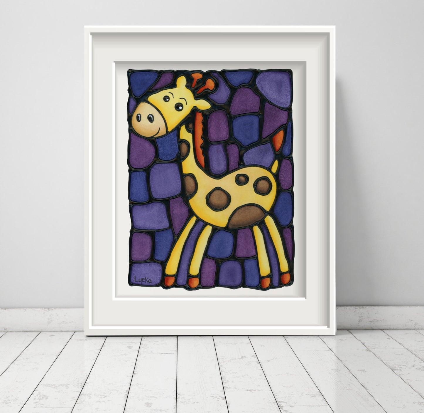 Giraffe Nursery Wall Art Print