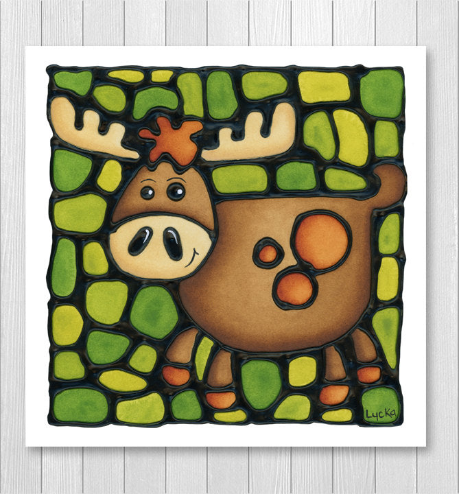 Moose Nursery Wall Art Print
