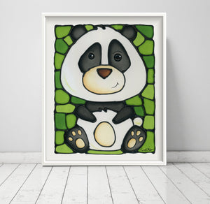 Panda Bear Nursery Wall Art Print