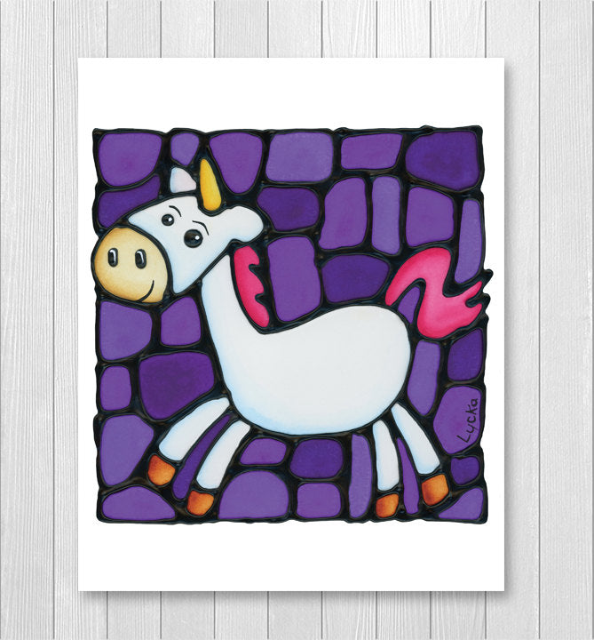 Unicorn Nursery Wall Art Print