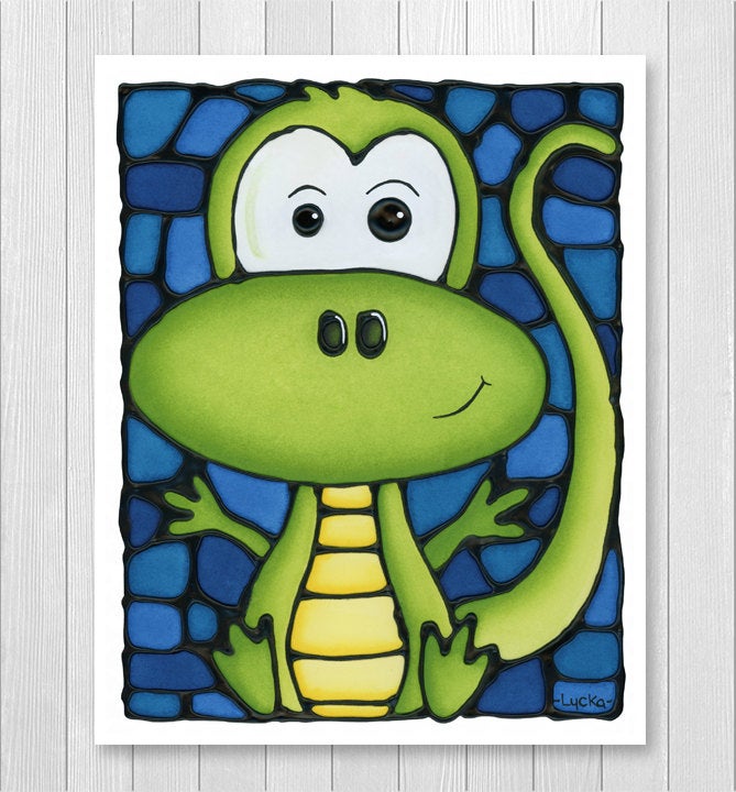 Lizard Nursery Wall Art Print