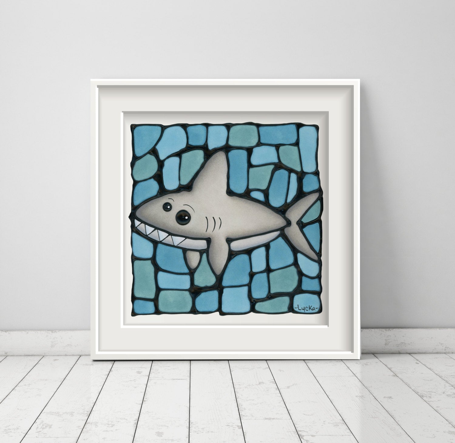 Shark Nursery Wall Art Print
