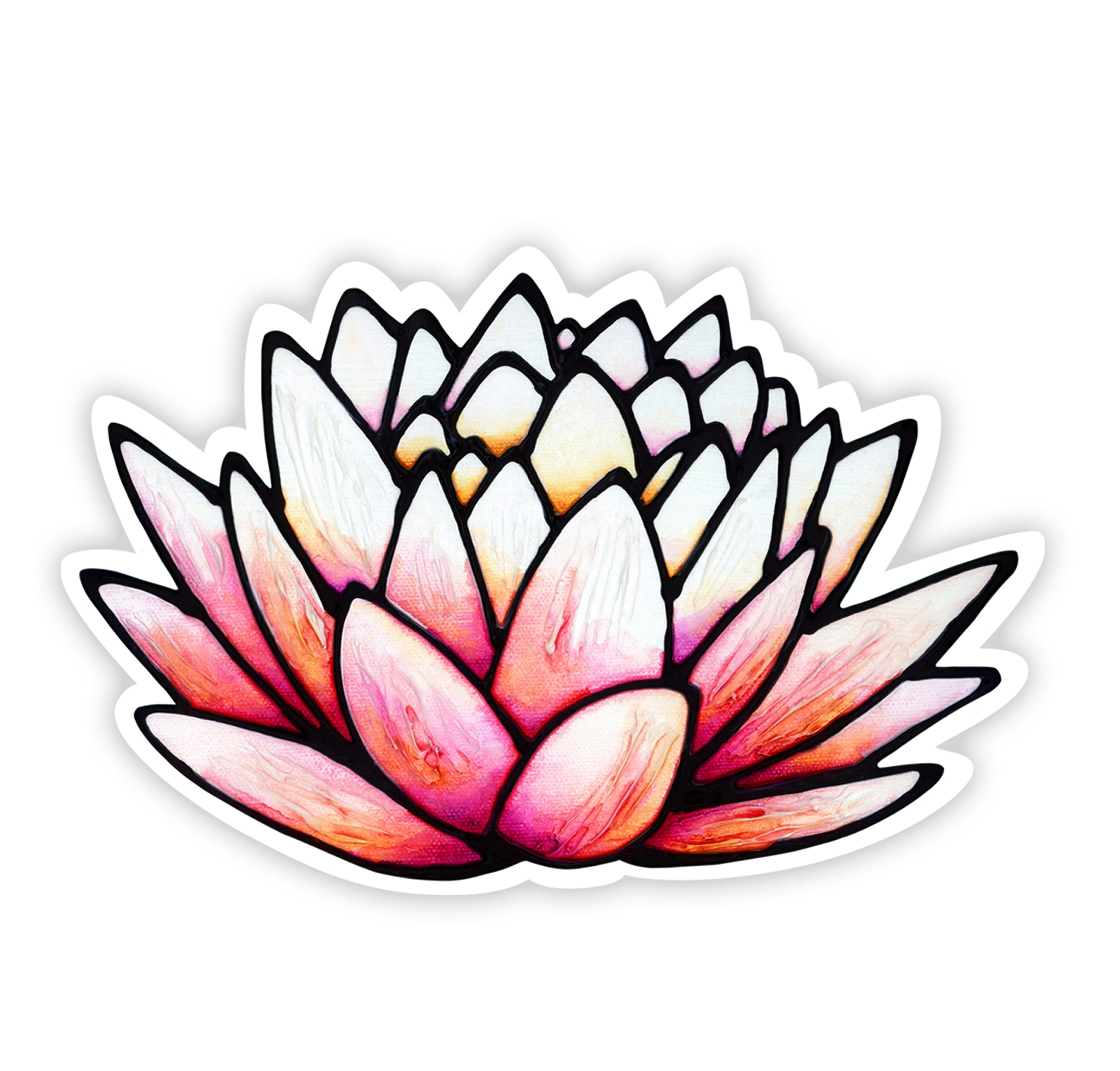 Pink Lotus Flower Vinyl Sticker