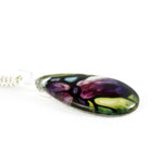 Load image into Gallery viewer, Purple Iris Teardrop Necklace
