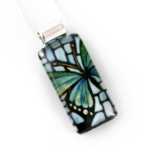 50% Off - Butterfly Necklace - Rectangle Pendant