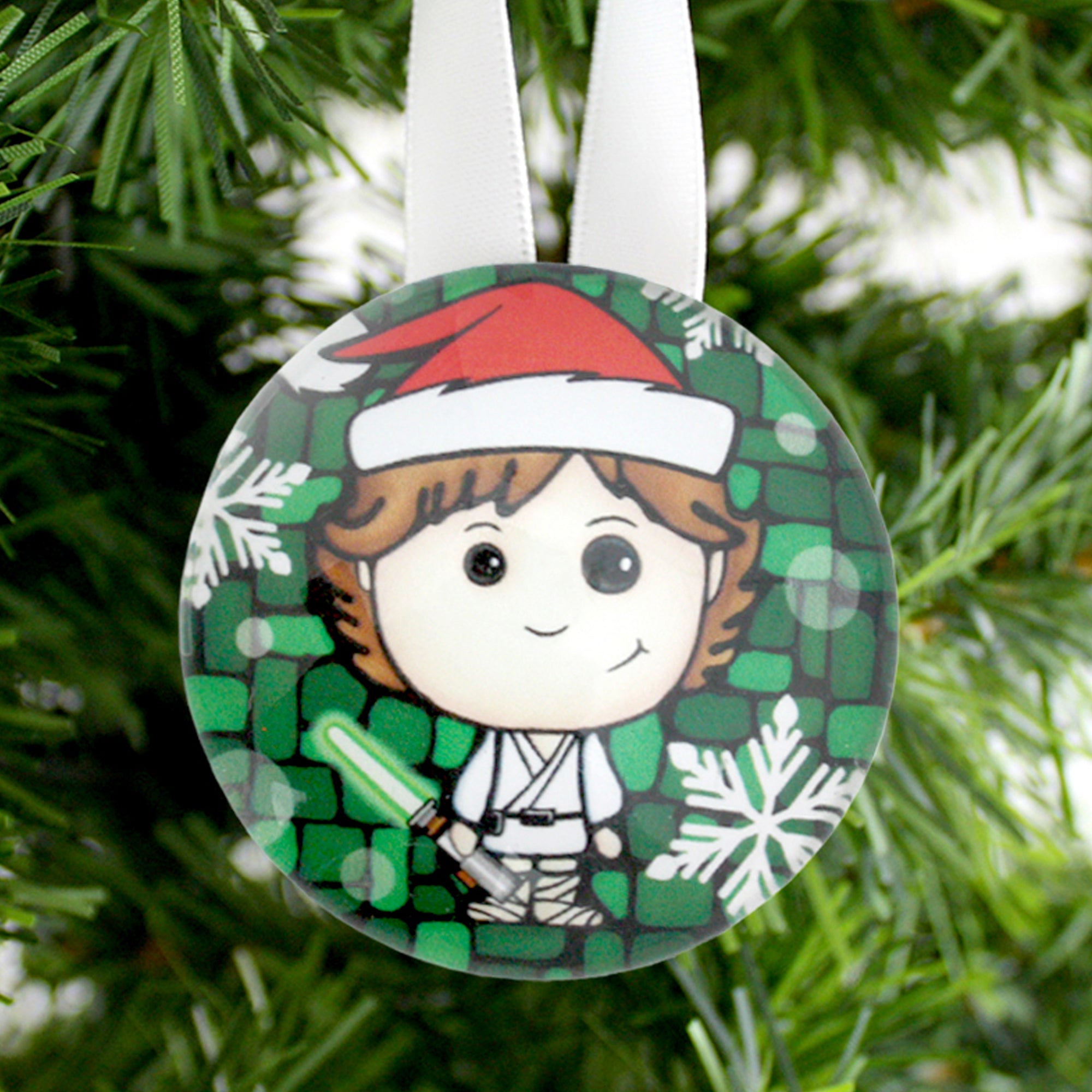 Luke Skywalker Glass Ornament