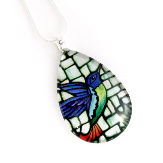 Hummingbird Teardrop Necklace
